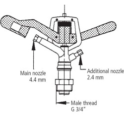 Purkštuvai V35 BU 3/4" WG354424