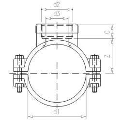 PP spaustuko balnelis 160 mm x 3" F 7160003