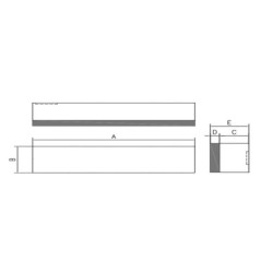 Dėvėjimosi juosta, atraminė juosta 150x75x60mm, standartinė CCB1507560S