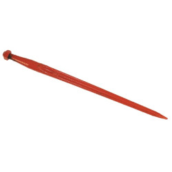 Krautuvo dantis, tiesus, dvigubas T formos profilis 42x810mm, smailus galas su M28x1,5mm veržle, juodas, Battista Porteri FT16