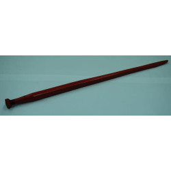 Krautuvo pirštas, tiesus, kvadratinis, 45x1100mm, suplotas galas su M30x2mm veržle, raudonas, Kverneland KK241165