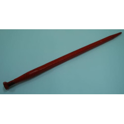 Krautuvo pirštas, tiesus, kvadratinis, 35x810 mm, smailus galas su M24x2 mm veržle, raudonas, Kverneland KK221189