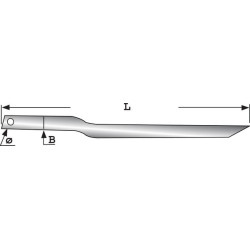 Siloso griebtuvo dantis 550 mm Ø25 Mailleux FT66049