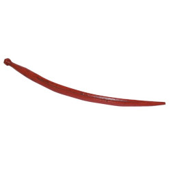 Krautuvo dantis, lenktas, dvigubas T formos profilis 36x760mm, smailus galas su M22x1,5mm veržle, raudonas, SHW FT1180