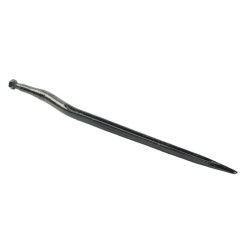 Siloso pjūvio dantys, alkūniniai: 58 mm dvigubas T formos profilis, 36x815 mm, smailus galas su M22x1,5 mm veržle, juodi, Stoll 