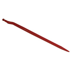 Siloso pjūvio dantys, alkūniniai: 43 mm žvaigždės formos, 36x950 mm, smailus galas su M22x1,5 mm veržle, raudoni, Fella 121087