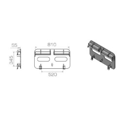 Padėklų rėmo „Schäffer“ tvirtinimo elementas FT2080