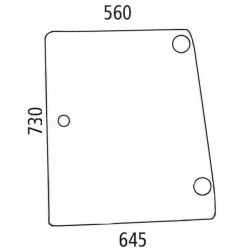 Case - IH JX100U Maxxima D6720A Šoninis stiklas