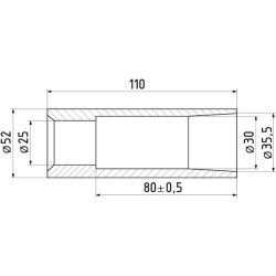 Įvorė 52x110 mm KK221095N