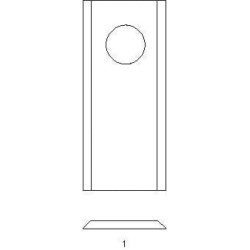 Vejapjovės peilis LH/RH 114x48x4mm anga Ø19mm Tinka Kongskilde JF/Stoll 25 pack 13800027KR