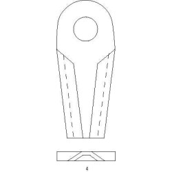Žoliapjovės peilis LH/RH 132x50x4mm ovalios angos 23,0x20,5mm Tinka Kongskilde JF/Stoll 8113800013