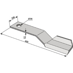 Viršutinio pjovimo peilis LH 600 7770703N