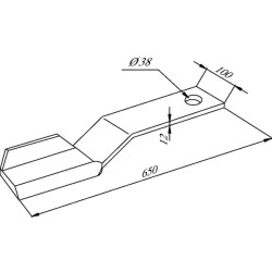 Dešinysis peilis 650 Topper 7770700N