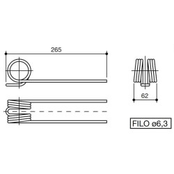 Grėblio dantys Gaspardo R01561N