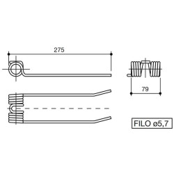 Grėblio noragas Repossi piegato 10036N