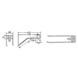 Rotacinis akėtvirbas, tinkantis Kuhn 57701700KR