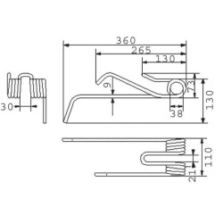 Rotacinis dantis CCW Lely 4104311680KR
