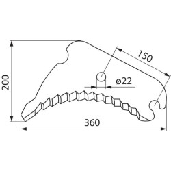Peilis, apvalus presas Deutz SM09393