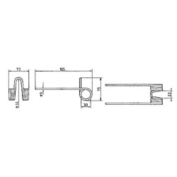 Raudonas rinktuvo dantis Deutz-Fahr VF11320081501N