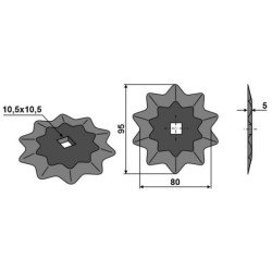 Pjovimo diskas Ø95x5mm su volframo-karbido sluoksniu 94689530NC