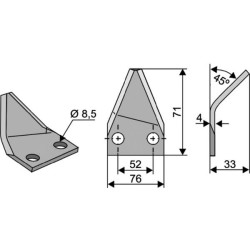 Šėrimo vežimėlio peilis Seko FM19169
