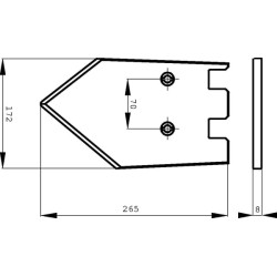 LA70 kairysis noragėlis 8x172x265 08900030N