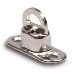 Sukamas segtukas ovalioms akutėms 22,5 x 13,5 mm h 11 mm, atstumas tarp skylių 30,5 mm, INOX PL12075
