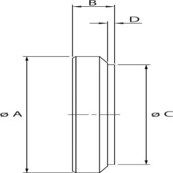HD cilindro antgalis D50 B20mm DS3905001A
