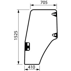 Case - IH JX1070U Maxxima 87302769 Stiklas