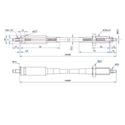 Kabelio ilgis  2000 mm AK200