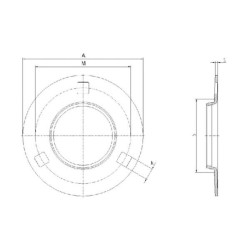 Plieninė guolio pusė MSB FLAN47MSBVA