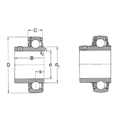 Guolio įdėklas 30x62x18mm SKF 7500YAT206