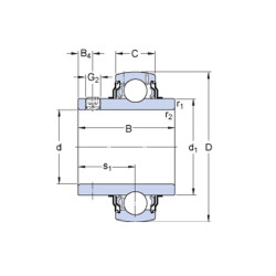 Guolio įdėklas 100x180x40mm SKF YAR2202F