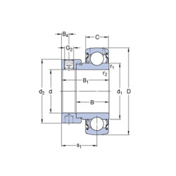 Guolio įdėklas 5/8" / 15,88x40x12mm SKF 7500YET203010