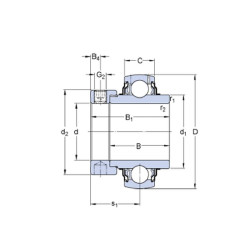Guolio įdėklas 1-3/16" / 30,17x62x18mm SKF 7500YET206103
