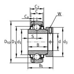 Guolio įdėklas 45x85x56,3 SKF XGGE45KRRB