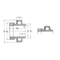 Guolio įdėklas 35x72x19mm SKF YEL2072RFSKF