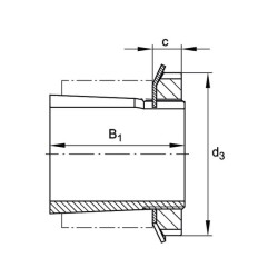 Guolio įdėklas 30x72x20mm INA/FAG UK207
