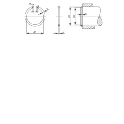 Išorinis fiksuojamasis žiedas 80x2 mm IDC ® WRE80