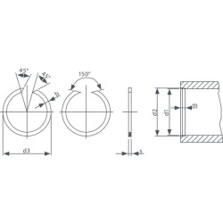 Vidinis fiksuojamasis žiedas 92x2,5 mm IDC ® BR92