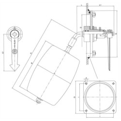 Lygio indikatorius L  1000 mm su jutikliu ARZO0434100150S