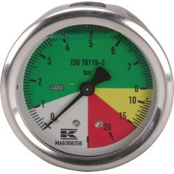 Manometras 63 mm Ø 0-8-25 MA630825B