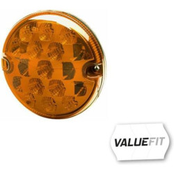 Posūkio lemputė LED, apvali, 10/30 V, gintaro spalvos, prisukama, Ø 95 mm, 17 LED, Hella ValueFit 2BA357028021