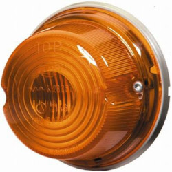 Posūkio lemputė 18W, apvali, 12V, gintaro spalvos, prisukama, Ø 80mm, Hella 2BA001259611