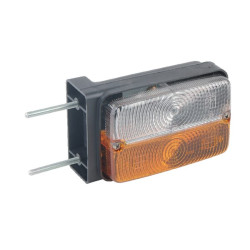 Halogeninis posūkio ir gabarito žibintas RH, priekinis, stačiakampis, 12 V, gintaro/skaidrus, tvirtinamas varžtais, Cobo 0305310
