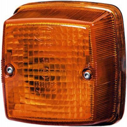 Posūkio lemputė 21W, kvadratinė, 12V, geltona, prisukama, 84x51x84mm, Hella 2BA003014011