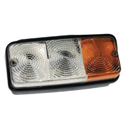 Halogeninis posūkio ir gabaritinis žibintas kairysis, priekinis, stačiakampis, 12 V, gintaro/skaidrus, 160 x 70 mm, Cobo 0316900