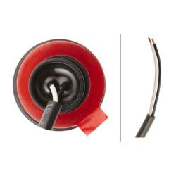 LED gabaritinis žibintas, apvalus, 12V, skaidrus, tvirtinamas varžtais, Ø 30mm, Hella 2PF340825041