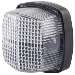 Gabaritinis žibintas 5W, kvadratinis, 12V, skaidrus/baltas, tvirtinamas varžtais, 62x42x62mm, Hella 2PF004081001