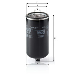 Kuro keitimo filtras WDK7241